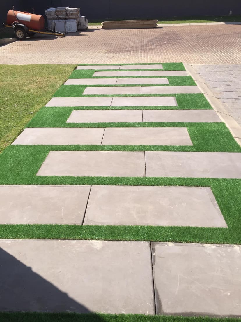 Rockery project in residential garden